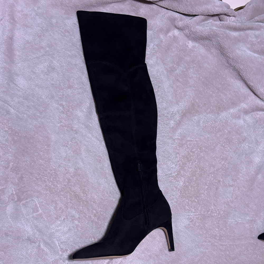 CALVIN KLEIN…Sz 8.5…Fitted Black Over the Knee Boots… NWT - Picture 2 of 12